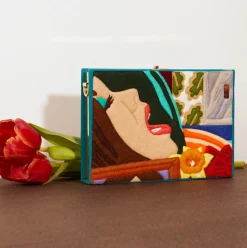 Strapped|Book Clutch<Olympia Le-Tan Bedroom Face (Strapped)