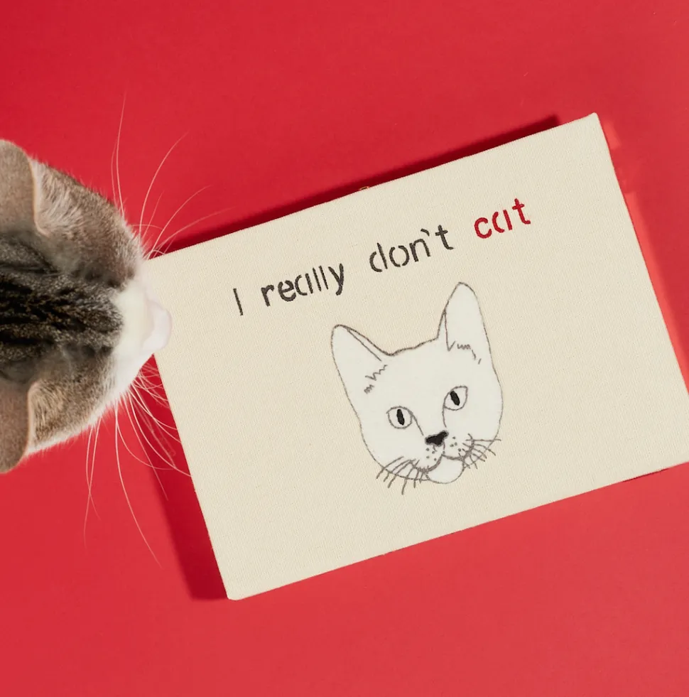 Non-Strapped|Book Clutch<Olympia Le-Tan I really Don't Cat