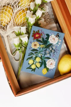 Non-Strapped|Book Clutch<Olympia Le-Tan Lemon Bloom