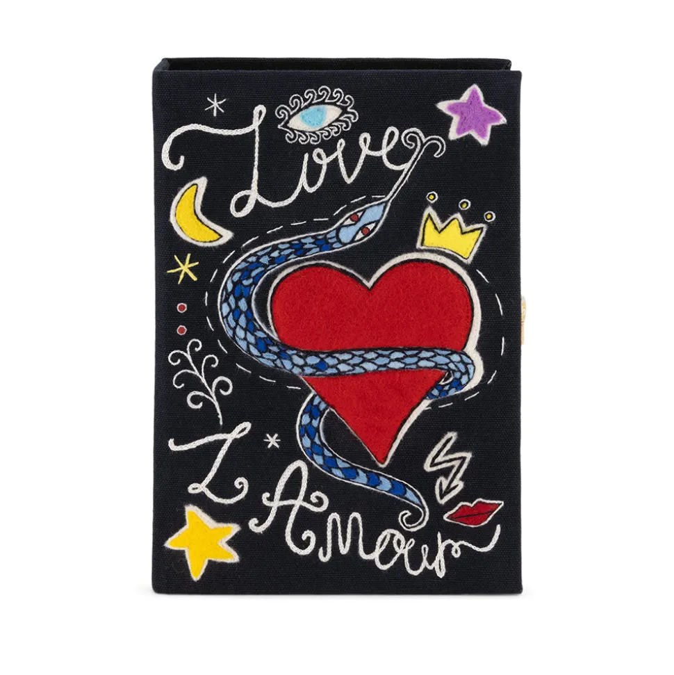 Non-Strapped|Book Clutch<Olympia Le-Tan Love – L'Amour