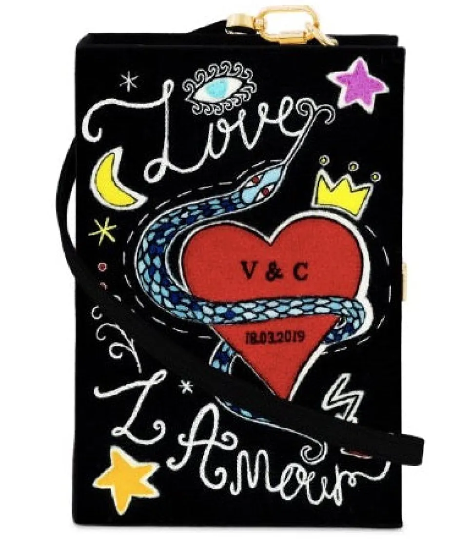 Strapped|Book Clutch<Olympia Le-Tan Love – L'Amour (Strapped)