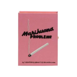 Strapped|Mini Book Clutch<Olympia Le-Tan Marihuana Problems (Pink – Mini – Strapped)