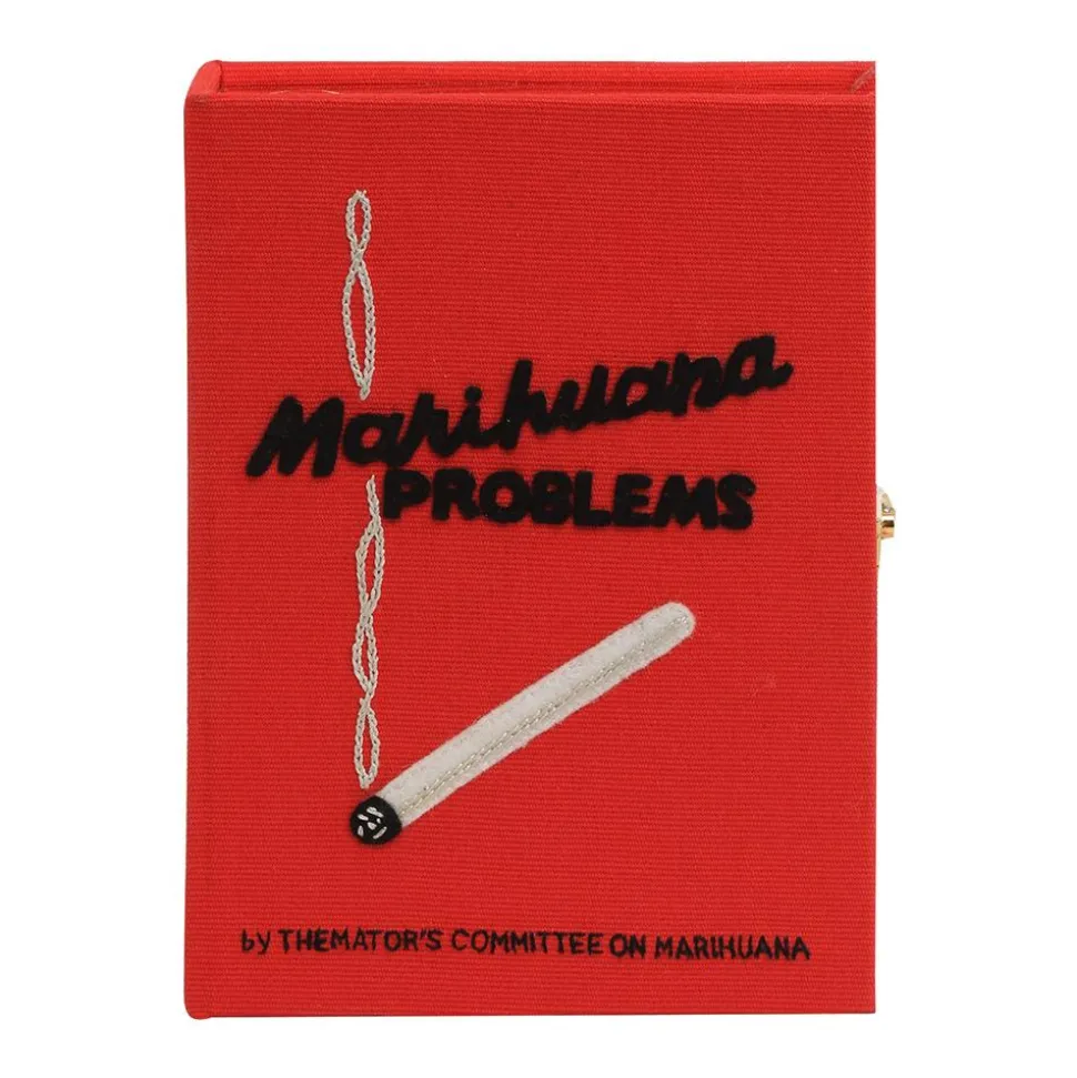 Non-Strapped|Book Clutch<Olympia Le-Tan Marihuana Problems (Red)