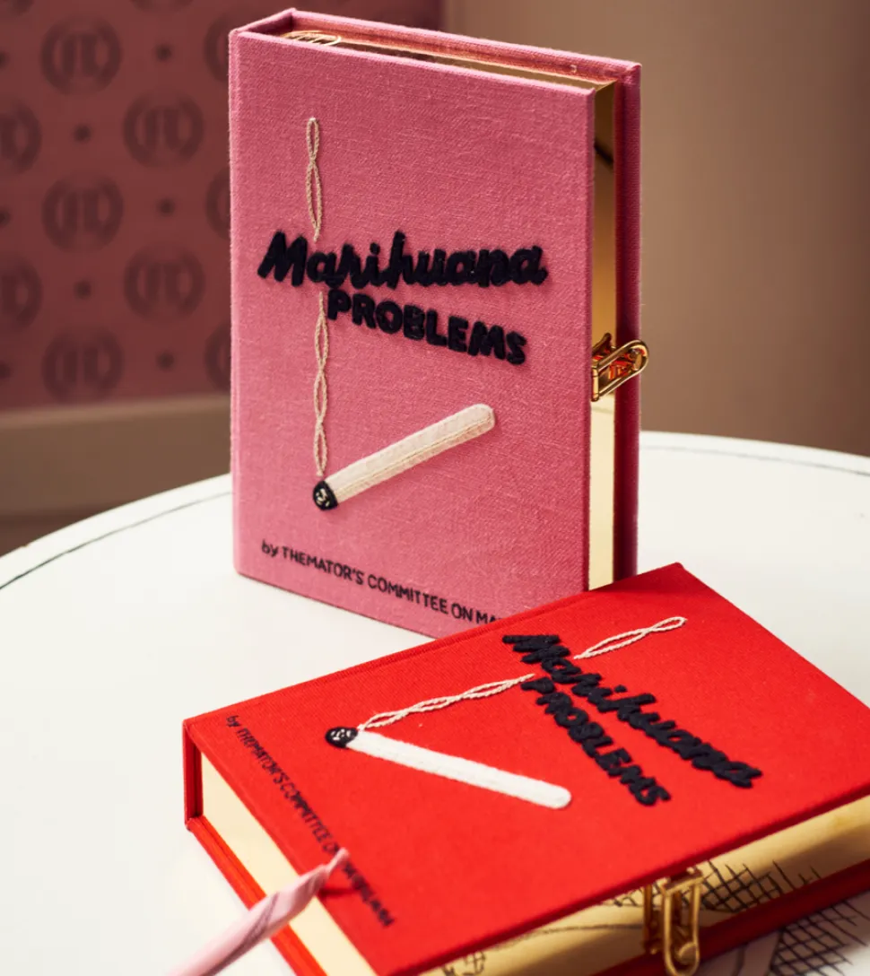 Non-Strapped|Book Clutch<Olympia Le-Tan Marihuana Problems (Red)