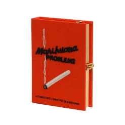 Strapped|Mini Book Clutch<Olympia Le-Tan Marihuana Problems (Red – Mini – Strapped)