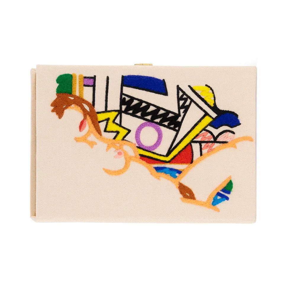 Non-Strapped|Book Clutch<Olympia Le-Tan Monica Nude with Lichtenstein