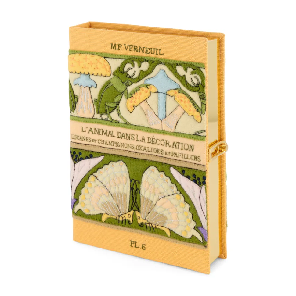 Non-Strapped|Book Clutch<Olympia Le-Tan Mushrooms and Butterflies