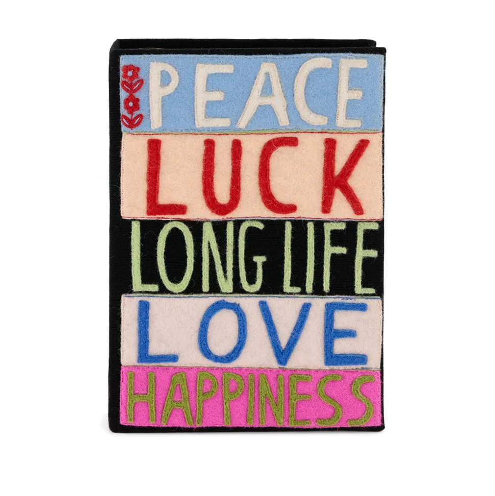 Non-Strapped|Book Clutch<Olympia Le-Tan Peace Luck Love
