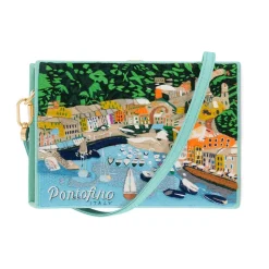 Strapped|Book Clutch<Olympia Le-Tan Portofino Aquamarine (Strapped)