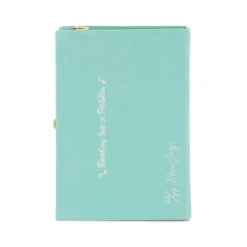 Strapped|Book Clutch<Olympia Le-Tan Portofino Aquamarine (Strapped)