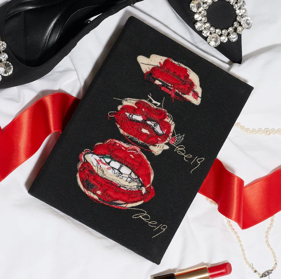 Non-Strapped|Book Clutch<Olympia Le-Tan Red Lips by Cigarettes and Kale
