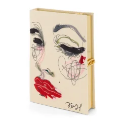 Strapped|Book Clutch<Olympia Le-Tan Red Lips Face by Cigarettes and Kale (Strapped)
