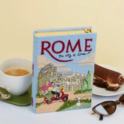 Non-Strapped|Book Clutch<Olympia Le-Tan Rome the City of Love