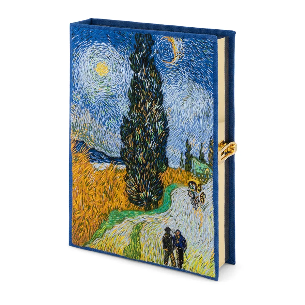 Non-Strapped|Book Clutch<Olympia Le-Tan Route avec un cyprès et une étoile