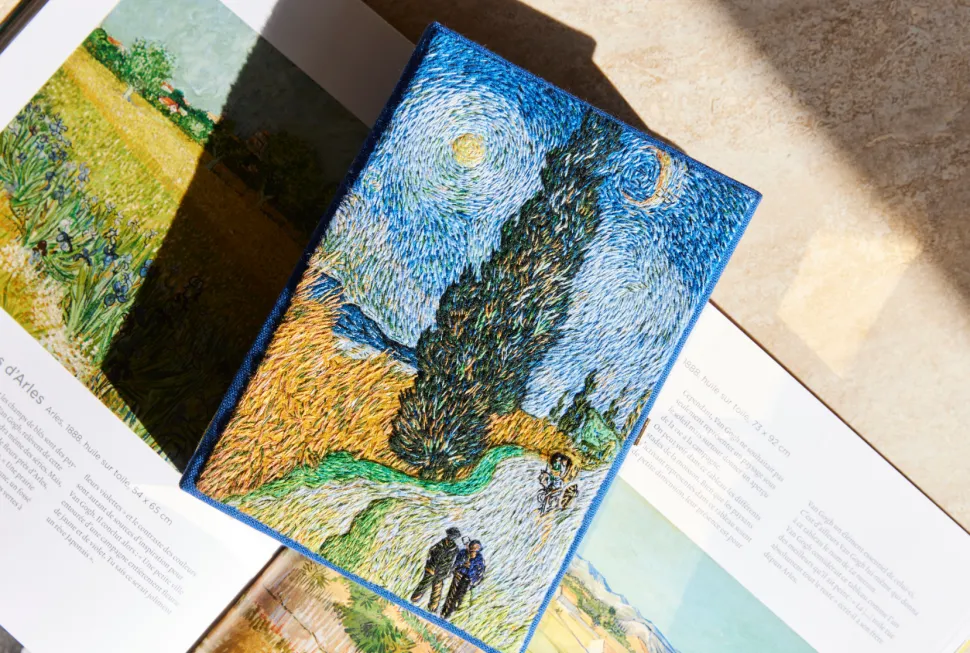 Non-Strapped|Book Clutch<Olympia Le-Tan Route avec un cyprès et une étoile