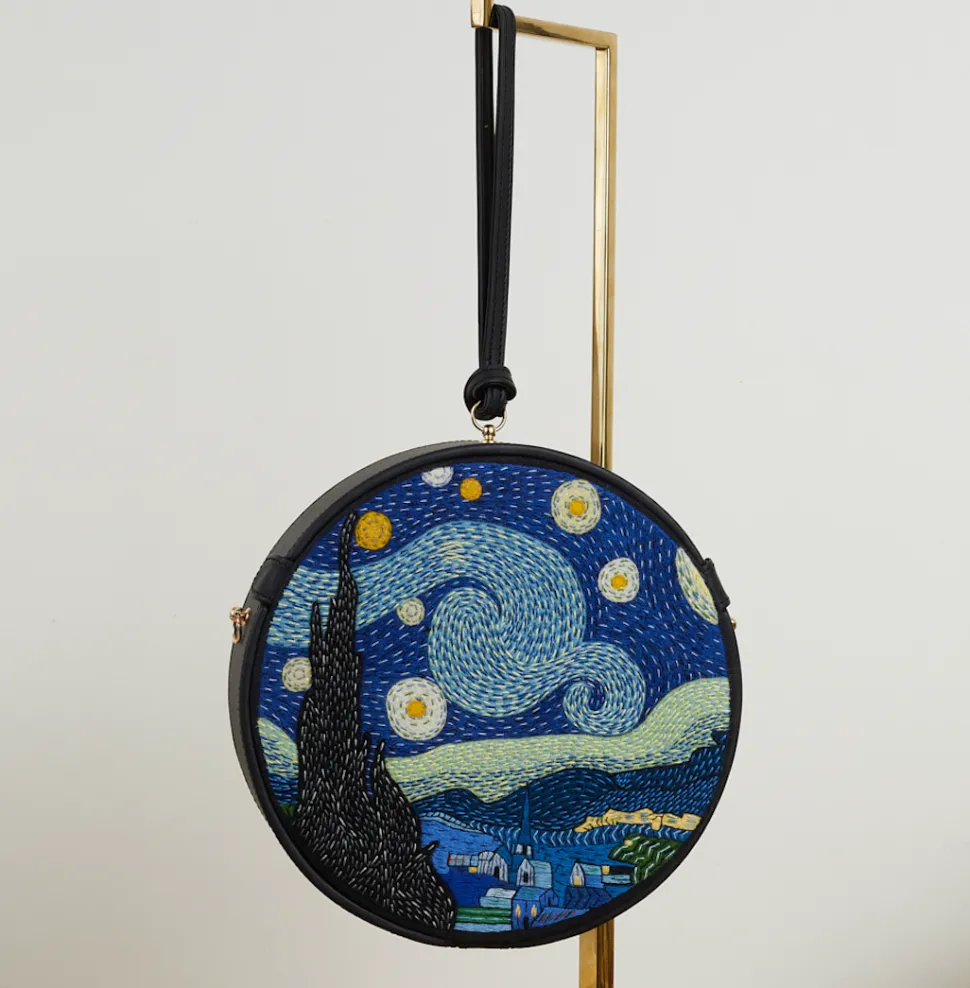 Non-Strapped|Caviar<Olympia Le-Tan Starry Night Van Gogh (Caviar Oversize)