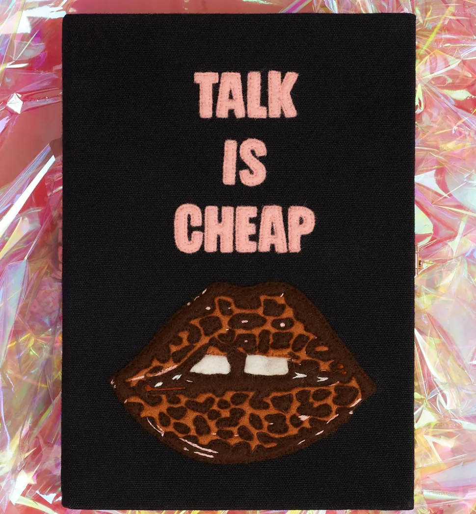 Non-Strapped|Book Clutch<Olympia Le-Tan Talk is Cheap Lips