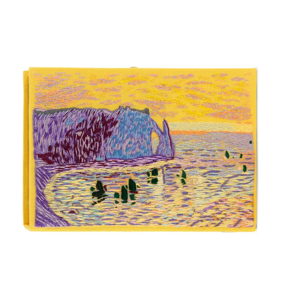 Non-Strapped|Book Clutch<Olympia Le-Tan The Cliffs At Etretat Monet