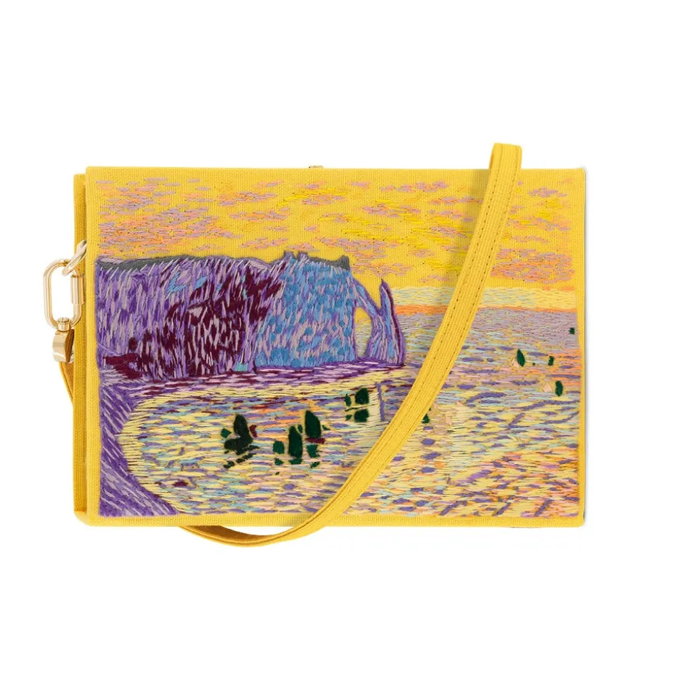 Strapped|Book Clutch<Olympia Le-Tan The Cliffs At Etretat Monet (Strapped)