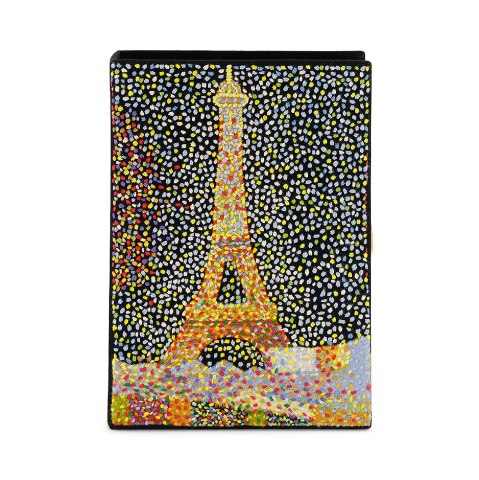 Non-Strapped|Book Clutch<Olympia Le-Tan The Eiffel Tower Seurat Black