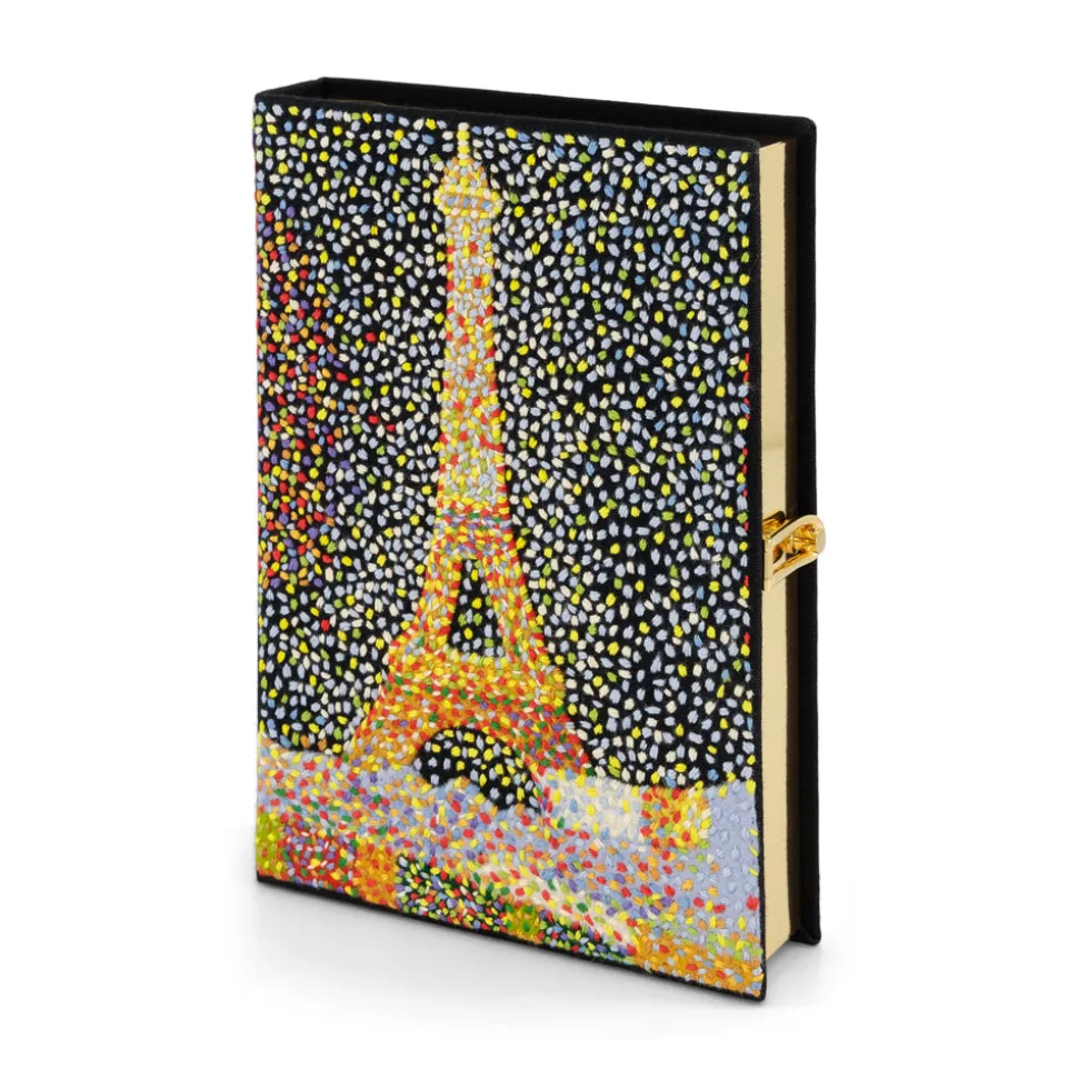 Non-Strapped|Book Clutch<Olympia Le-Tan The Eiffel Tower Seurat Black