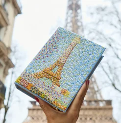 Non-Strapped|Book Clutch<Olympia Le-Tan The Eiffel Tower Seurat Blue