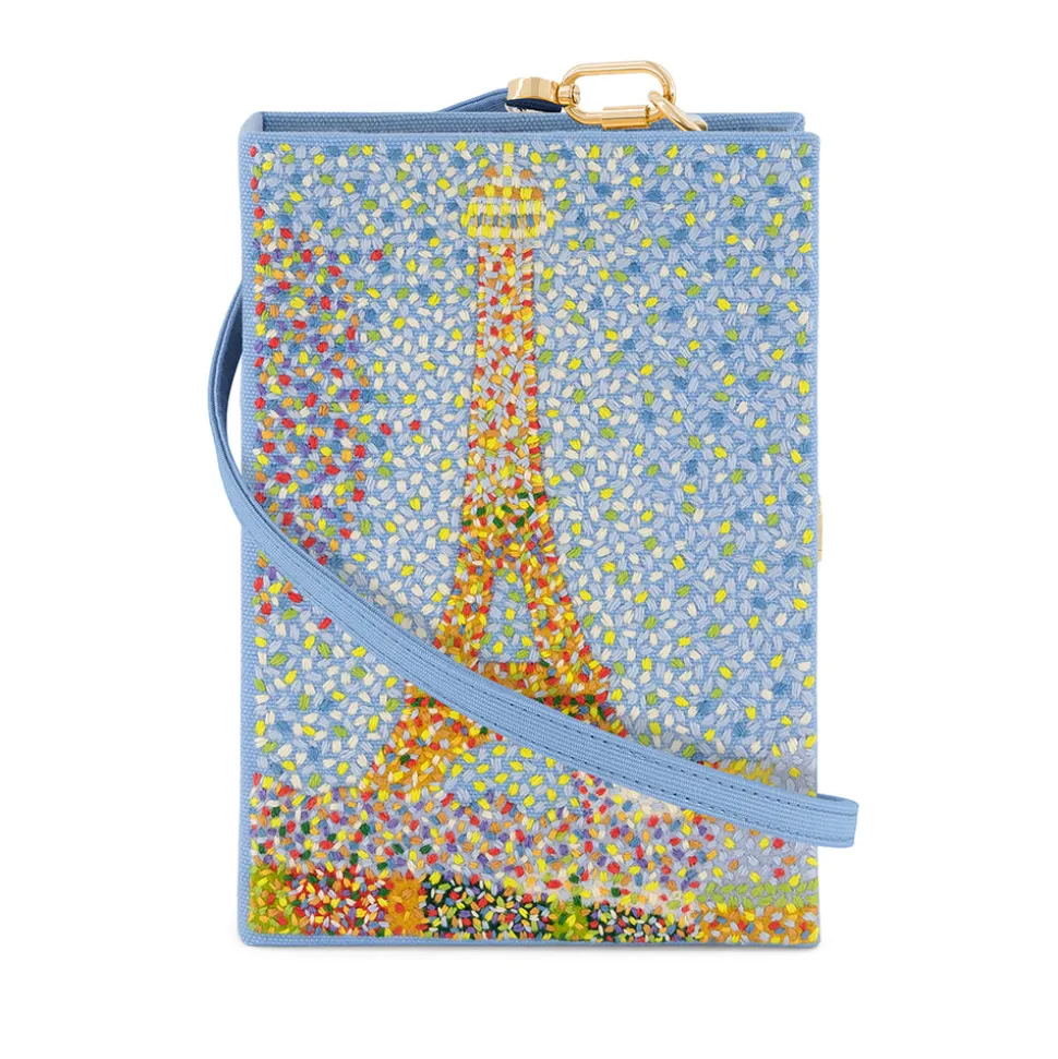 Strapped|Book Clutch<Olympia Le-Tan The Eiffel Tower Seurat Blue (Strapped)