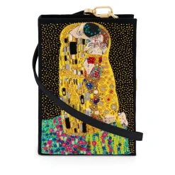Strapped|Book Clutch<Olympia Le-Tan The Kiss Klimt Black (Strapped)