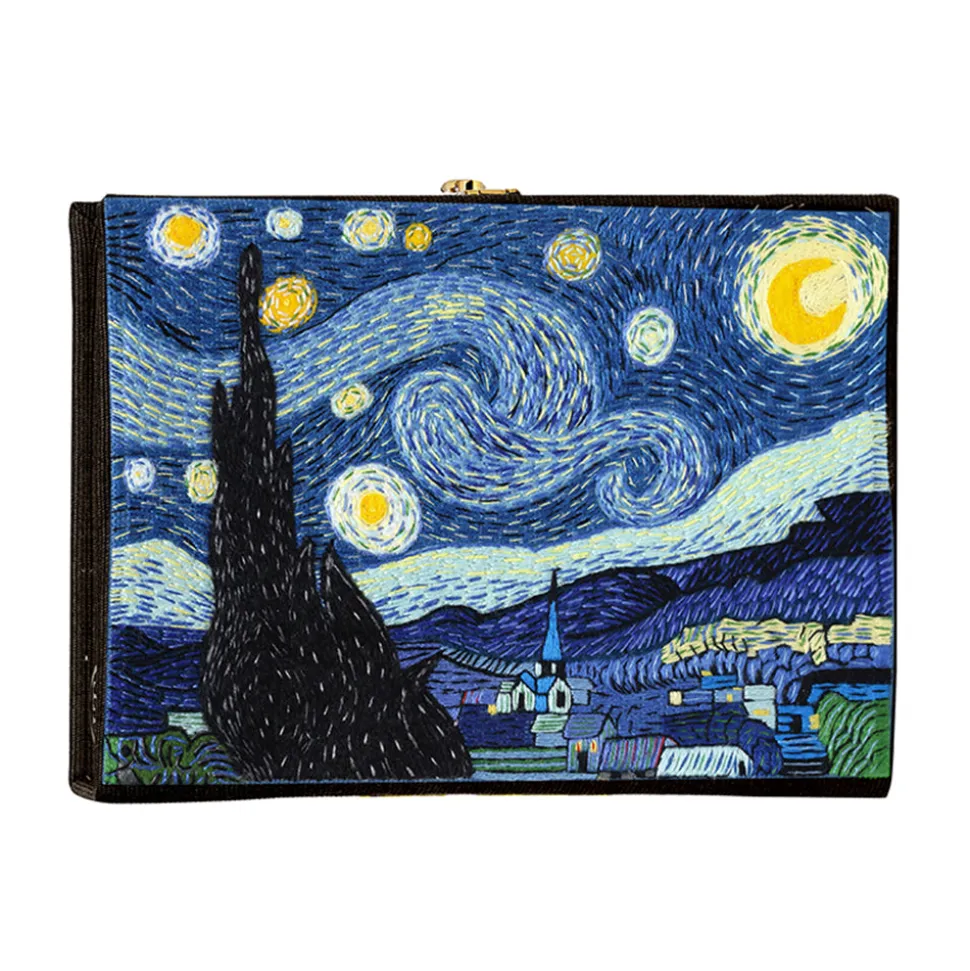Non-Strapped|Book Clutch<Olympia Le-Tan Van Gogh Black