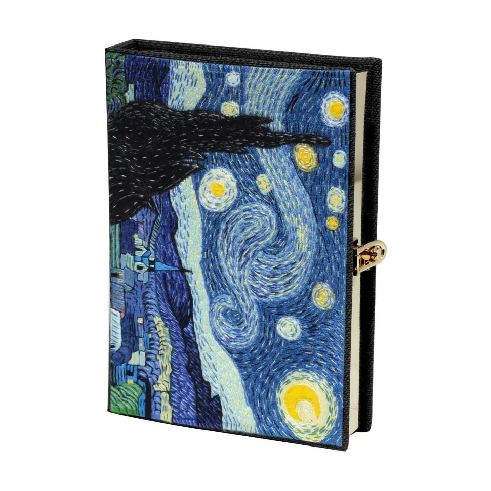 Non-Strapped|Book Clutch<Olympia Le-Tan Van Gogh Black