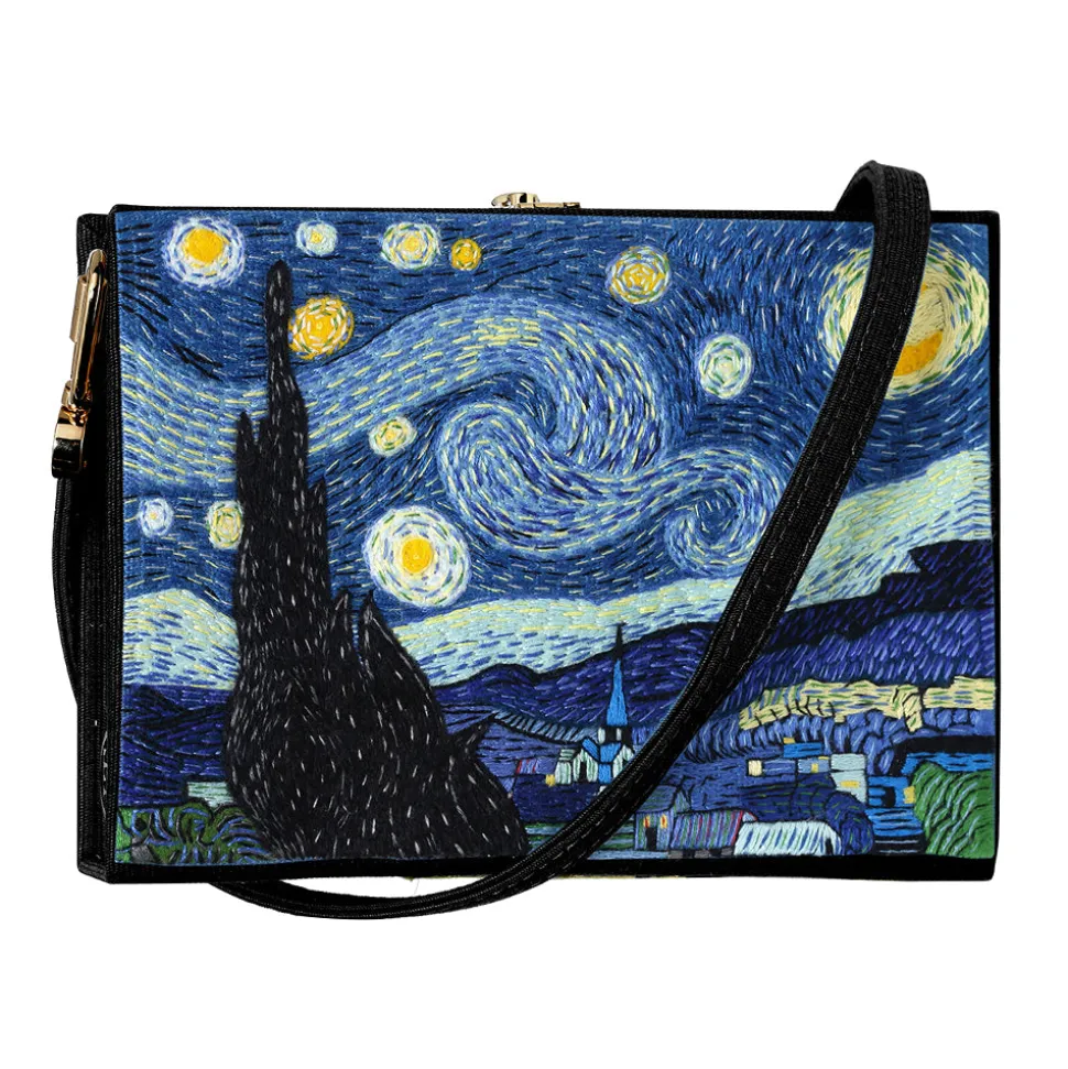 Strapped|Book Clutch<Olympia Le-Tan Van Gogh Black (Strapped)