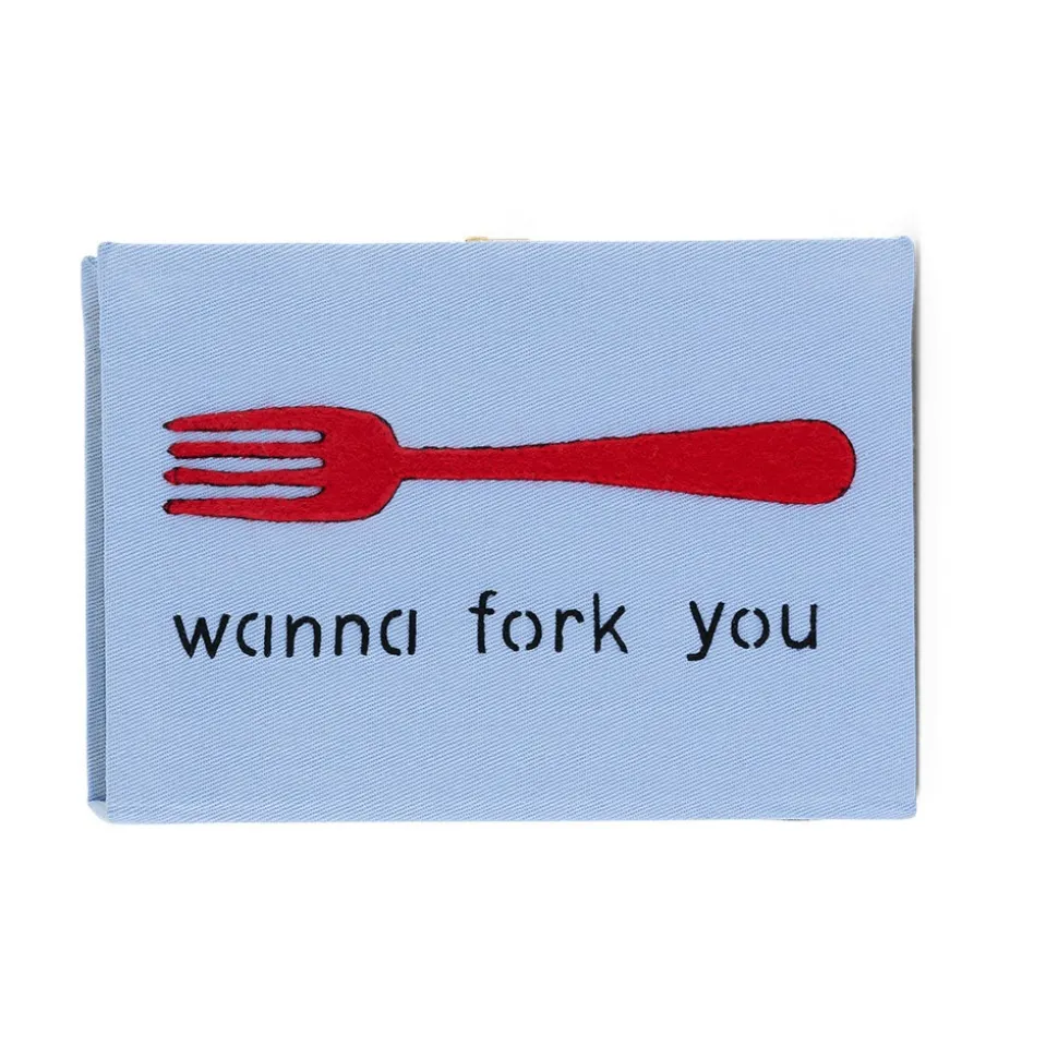 Non-Strapped|Book Clutch<Olympia Le-Tan Wanna Fork You Verena Smit