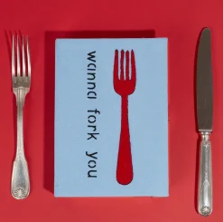 Strapped|Book Clutch<Olympia Le-Tan Wanna Fork You Verena Smit (Strapped)
